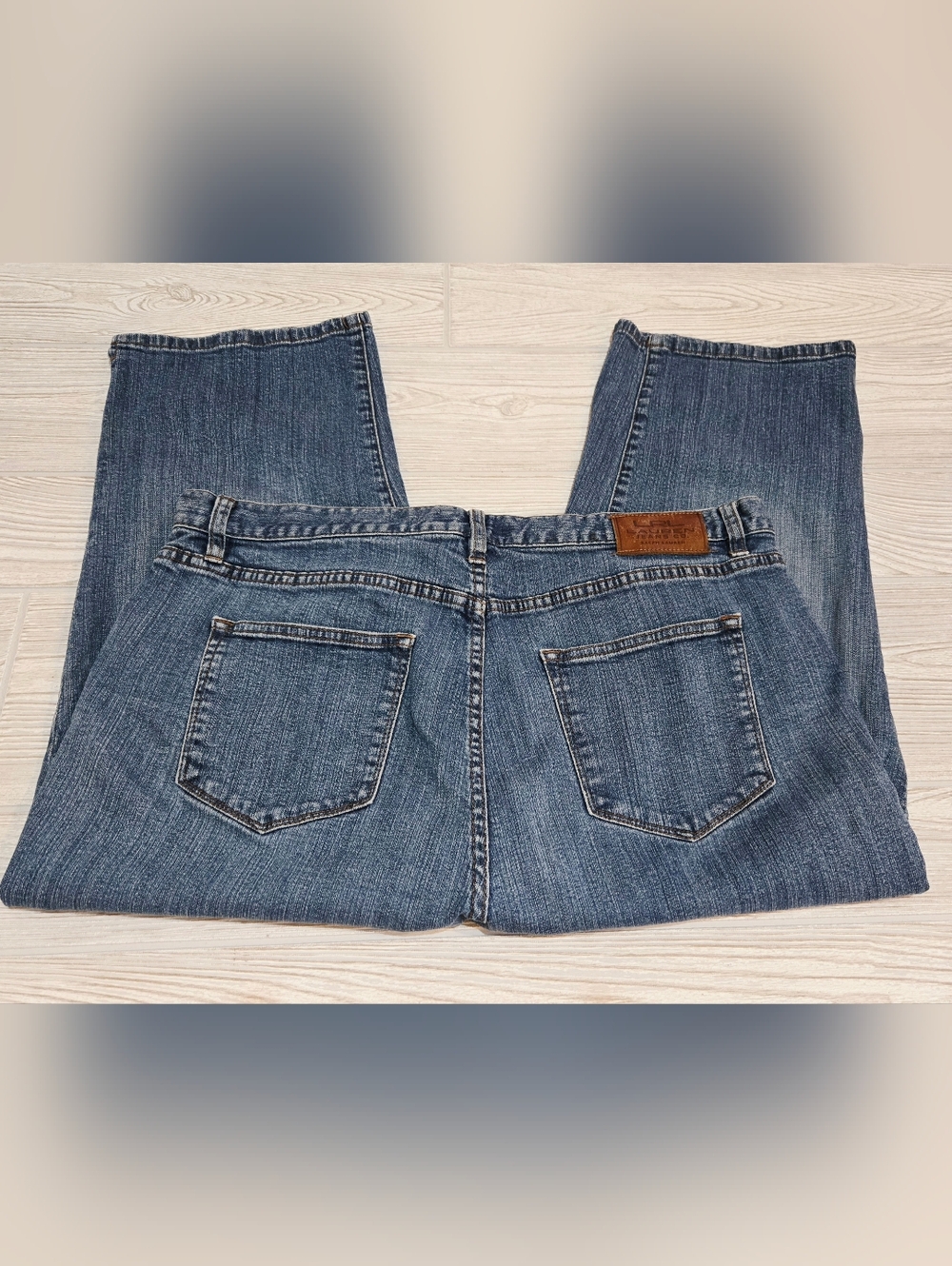 Lauren Jeans Co. Ralph Lauren Cropped Jeans 14W Blue Classic Midcalf Plus Denim